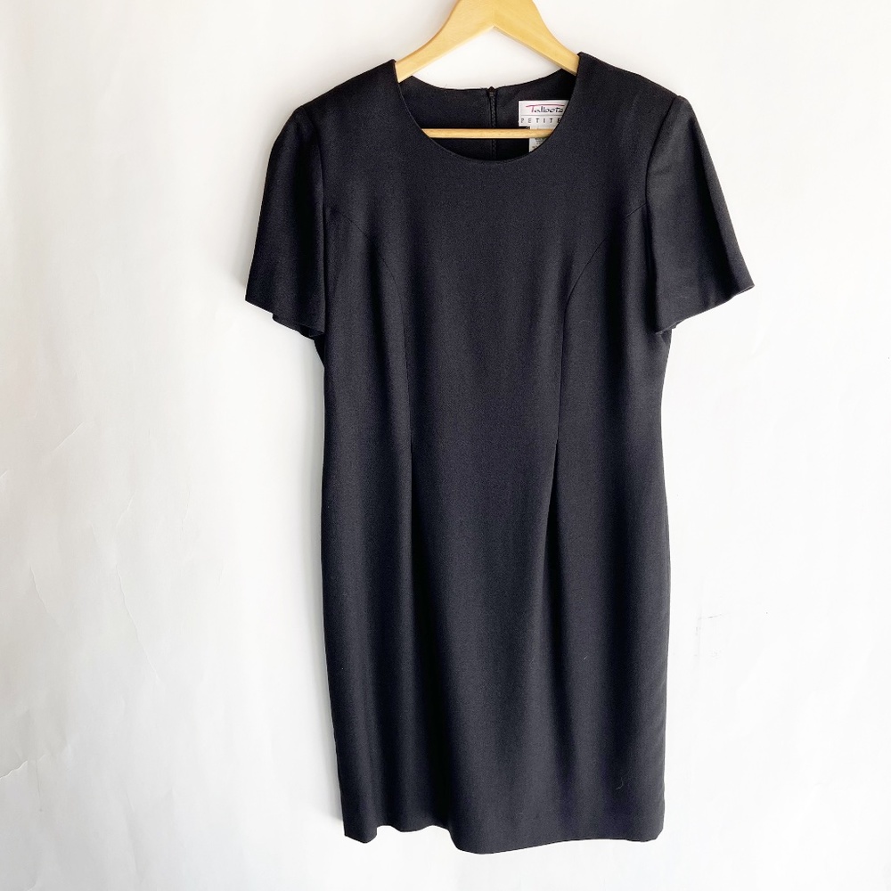 Talbots Dress Size 6P Petite Black Tailored Lined
